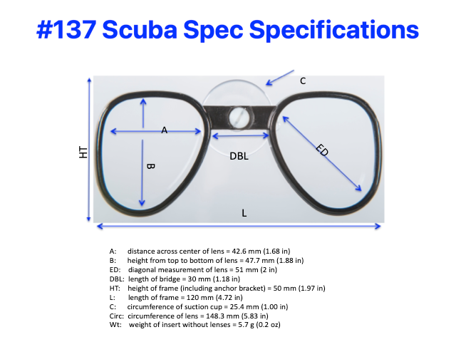 137EBP Scuba Spec Insert avec ventouse