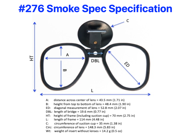 Inserto de especificaciones de humo #276